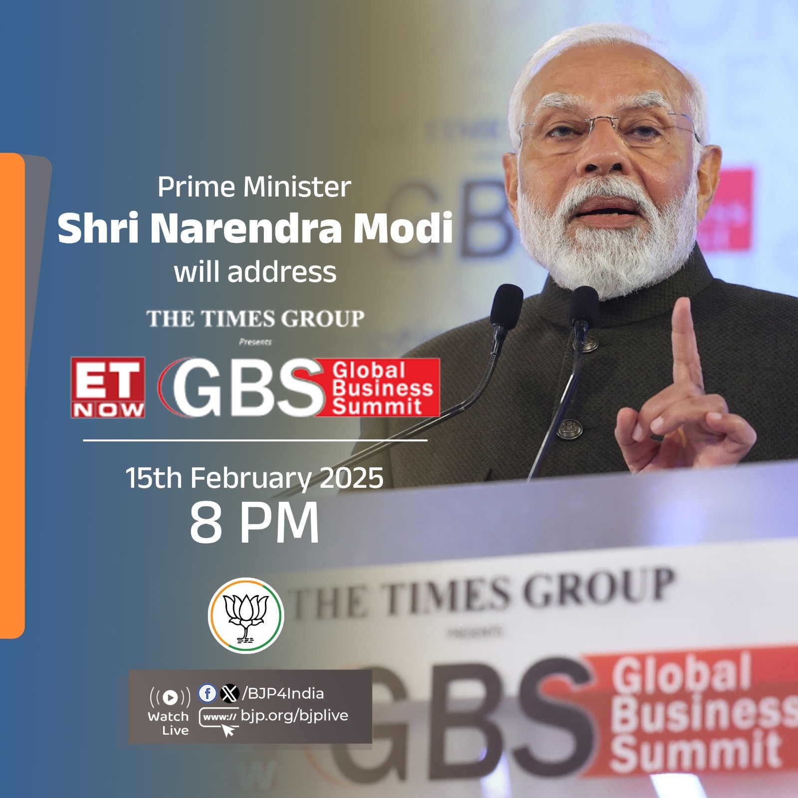 PM Modi will address the ET Now Global Business Summit 2025