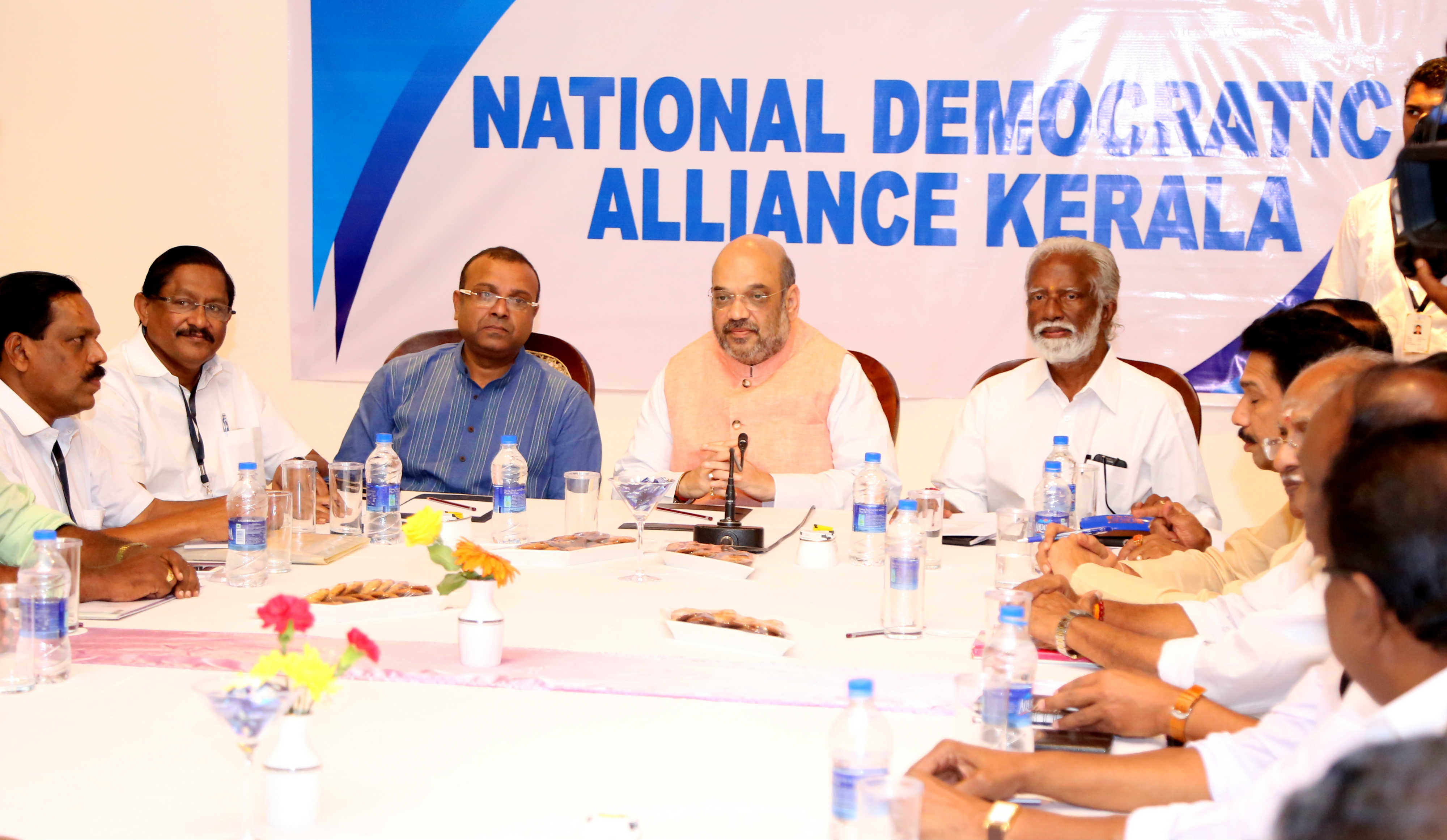 Photo : Meeting of NDA alliance of Kerala in Presence of BJP National President, Shri Amit Shah in Kozhikode (Kerala)