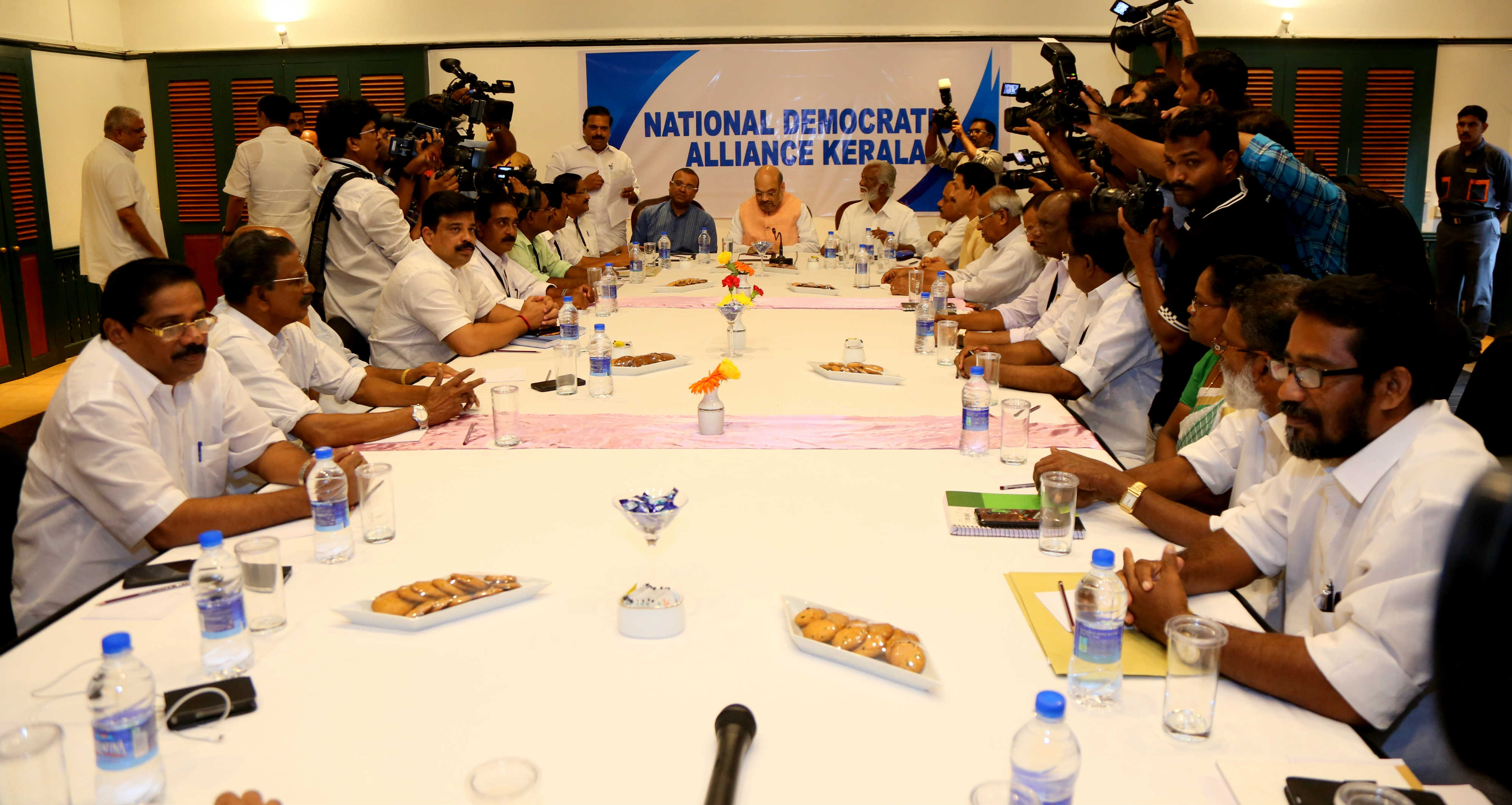 Photo : Meeting of NDA alliance of Kerala in Presence of BJP National President, Shri Amit Shah in Kozhikode (Kerala)