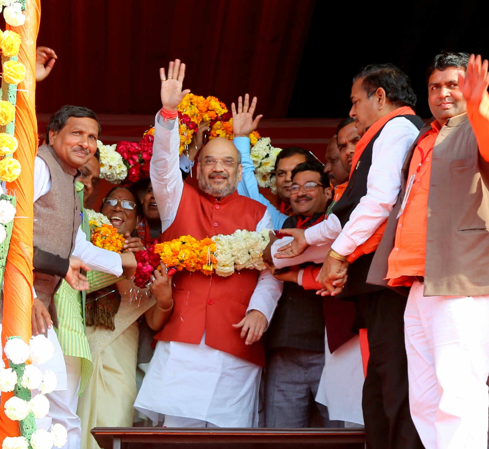 Photo : BJP National President, Shri Amit Shah addressing at Ramleela Ground, Pilkhuwa, Dhaulana, Hapur (Uttar Pradesh)