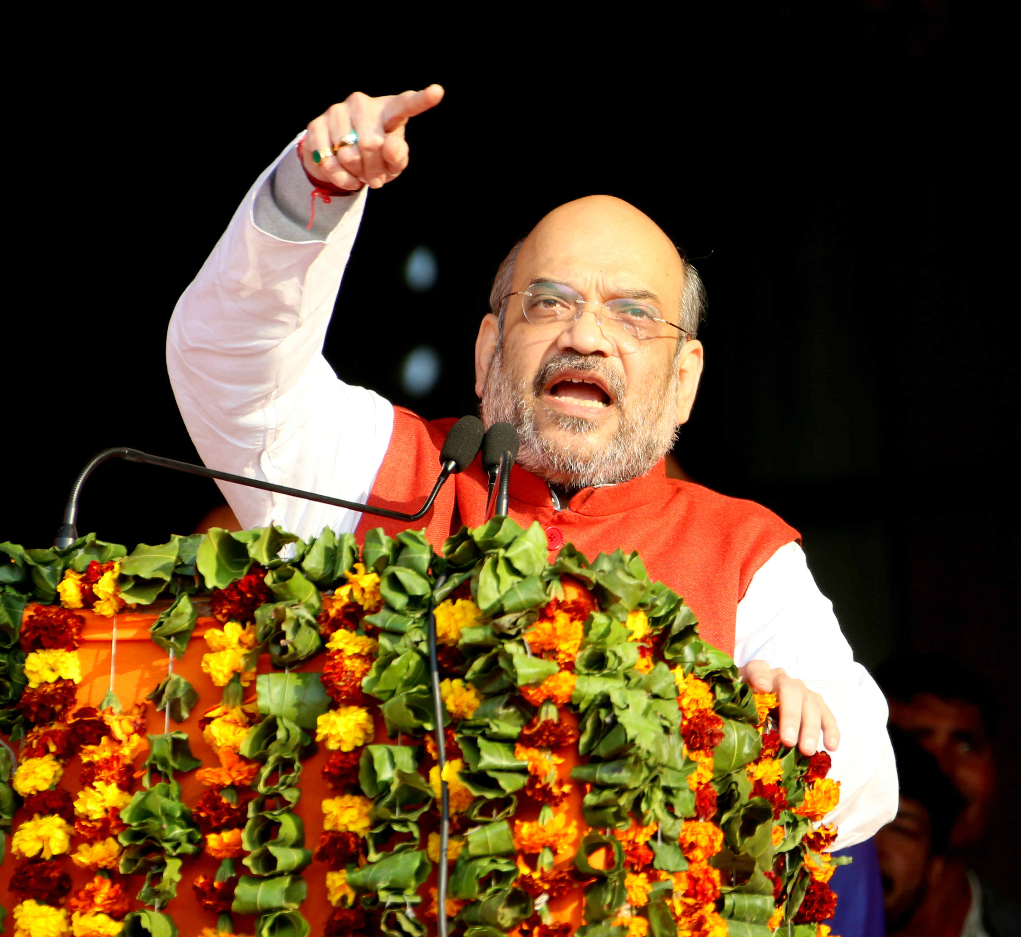 Photo : BJP National President, Shri Amit Shah addressing at Ramleela Ground, Pilkhuwa, Dhaulana, Hapur (Uttar Pradesh)