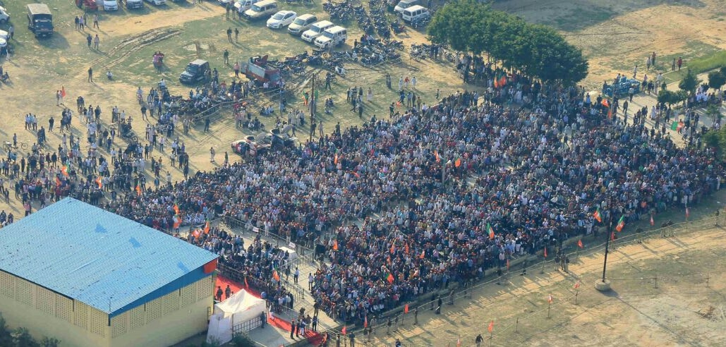 Photo : BJP National President, Shri Amit Shah addressing at Ramleela Ground, Pilkhuwa, Dhaulana, Hapur (Uttar Pradesh)