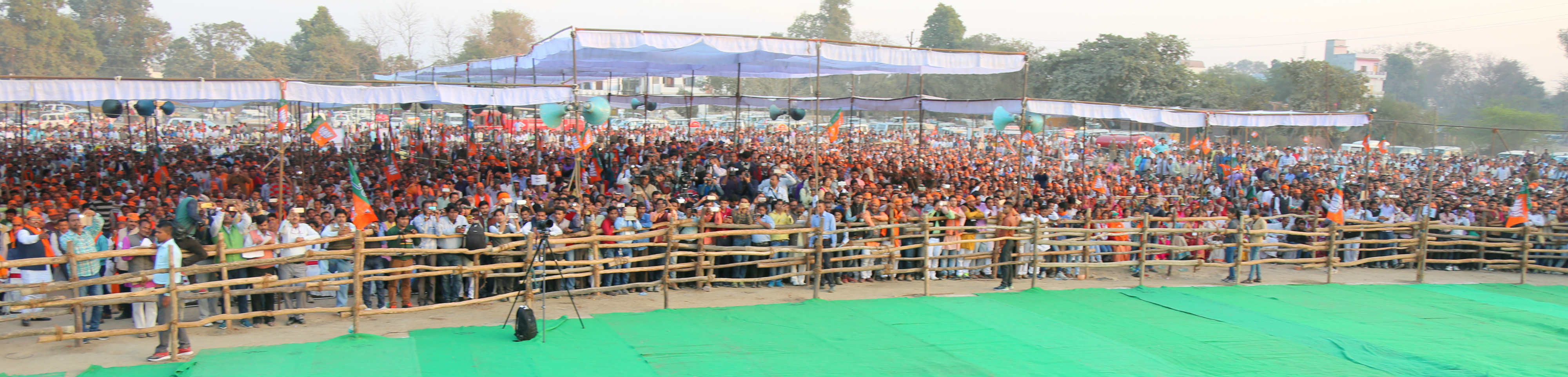 Photo : BJP National President Shri Amit Shah addressing a public meeting in Banda, Uttar Pradesh