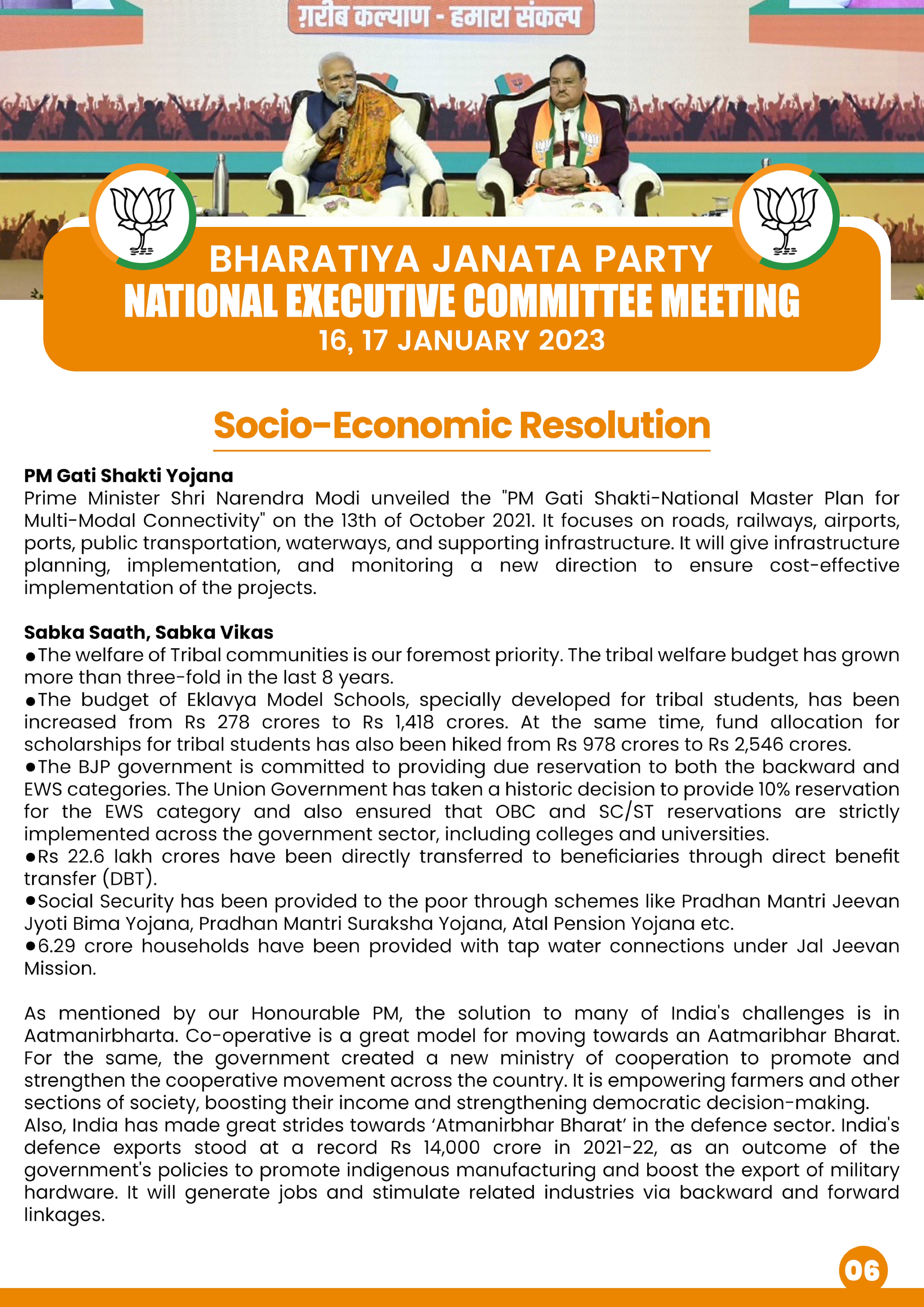 Socio-Economic Resolution