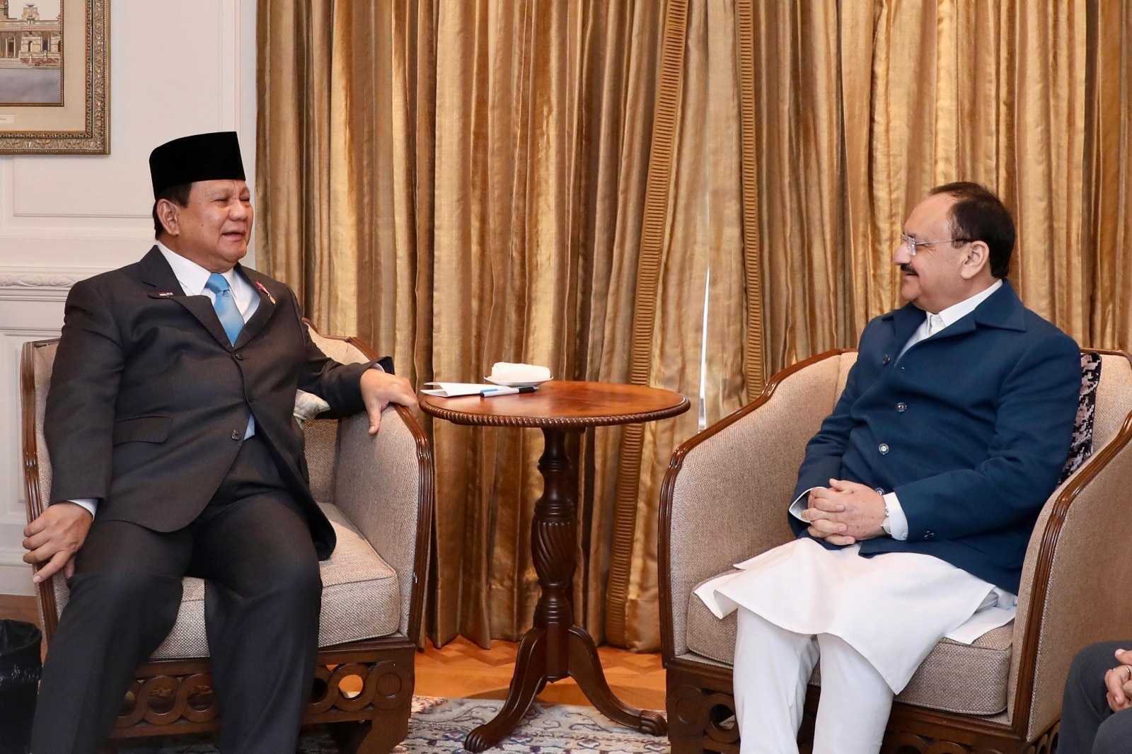 Hon'ble BJP National President Shri J.P. Nadda Met with H.E. Mr Prabowo Subianto, President of the Republic of Indonesia in New Delhi as part of the 'Know BJP' initiative