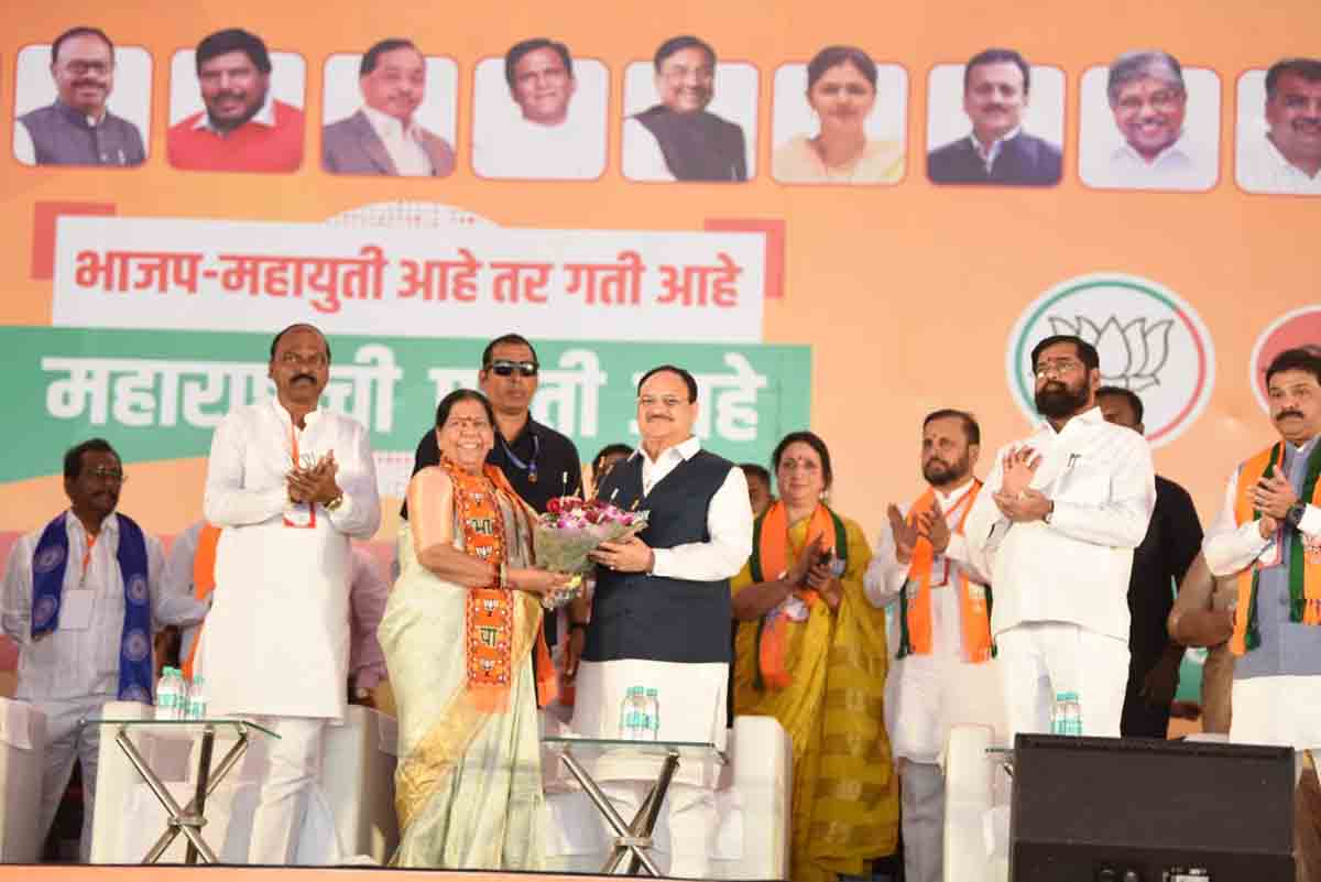 Hon'ble BJP National President Shri J.P. Nadda addressing a public rally in Belapur (Maharashtra)