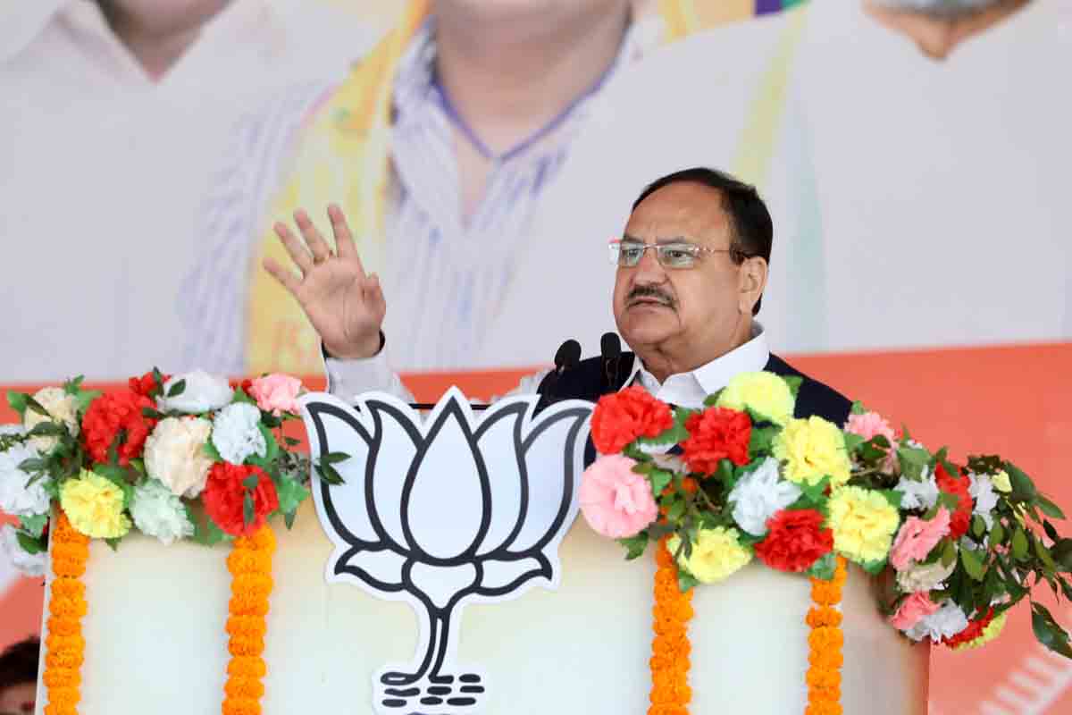 Hon'ble BJP National President Shri J.P. Nadda addressing a public rally in Gomia (Bokaro) Jharkhand