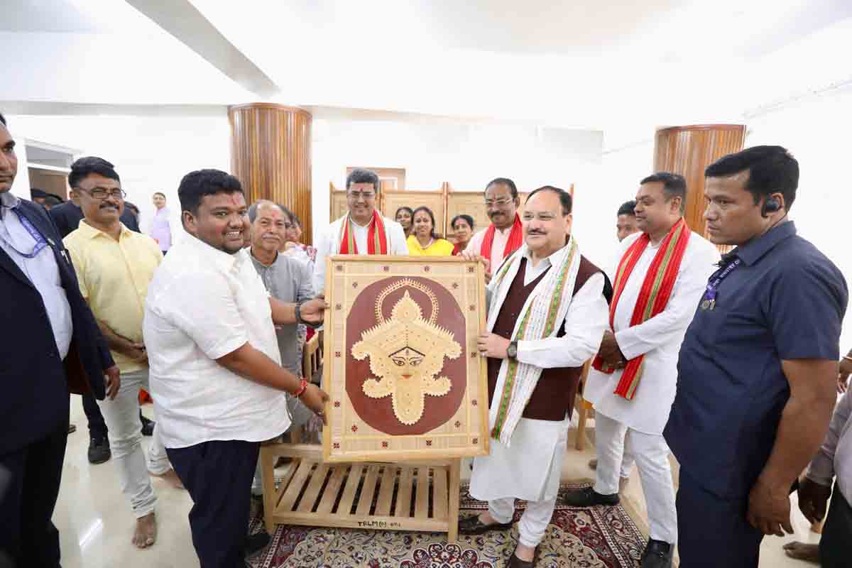 Hon'ble BJP National President Shri J.P. Nadda offered prayers at Maa Tripur Sundari Mandir in Udaipur (Tripura)