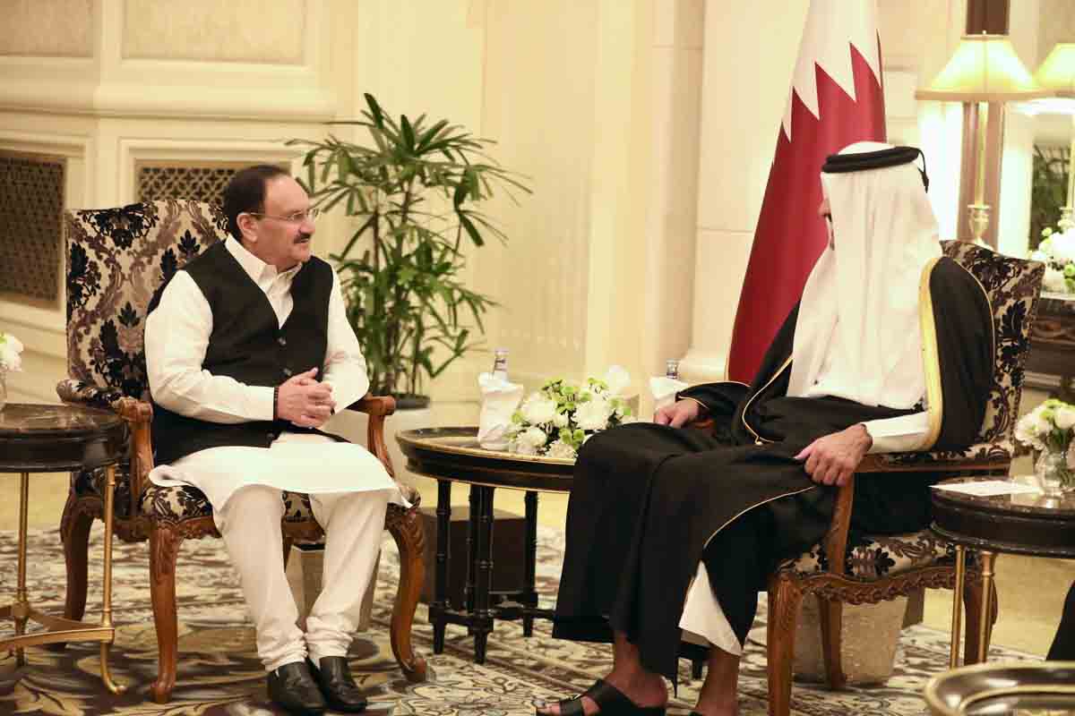 Hon’ble BJP National President and Union Minister Shri Jagat Prakash Nadda met with His Highness Sheikh Tamim Bin Hamad Al Thani, Amir of the State of Qatar