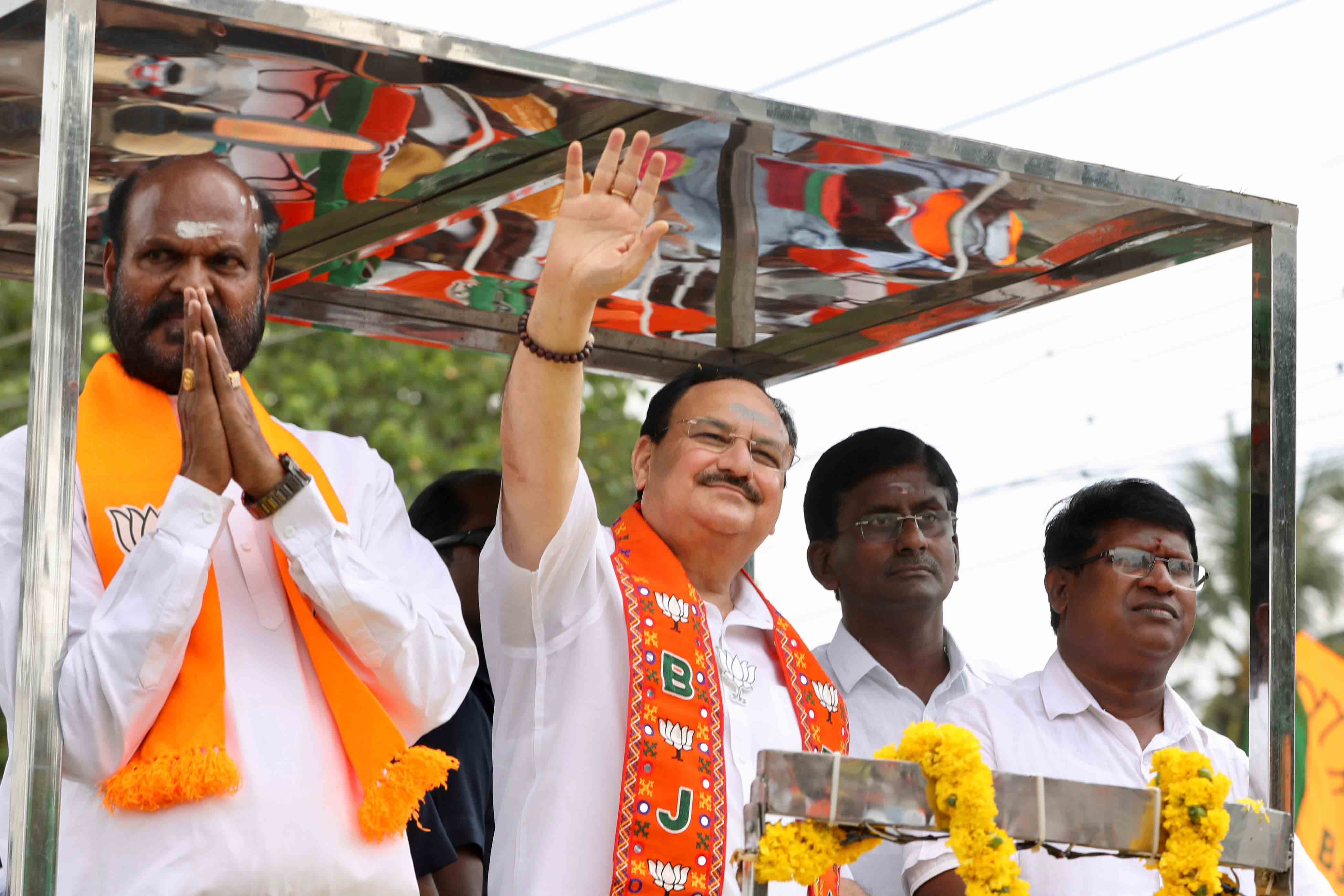 Road Show of Hon'ble BJP National President Shri J.P. Nadda in Tenkasi ...