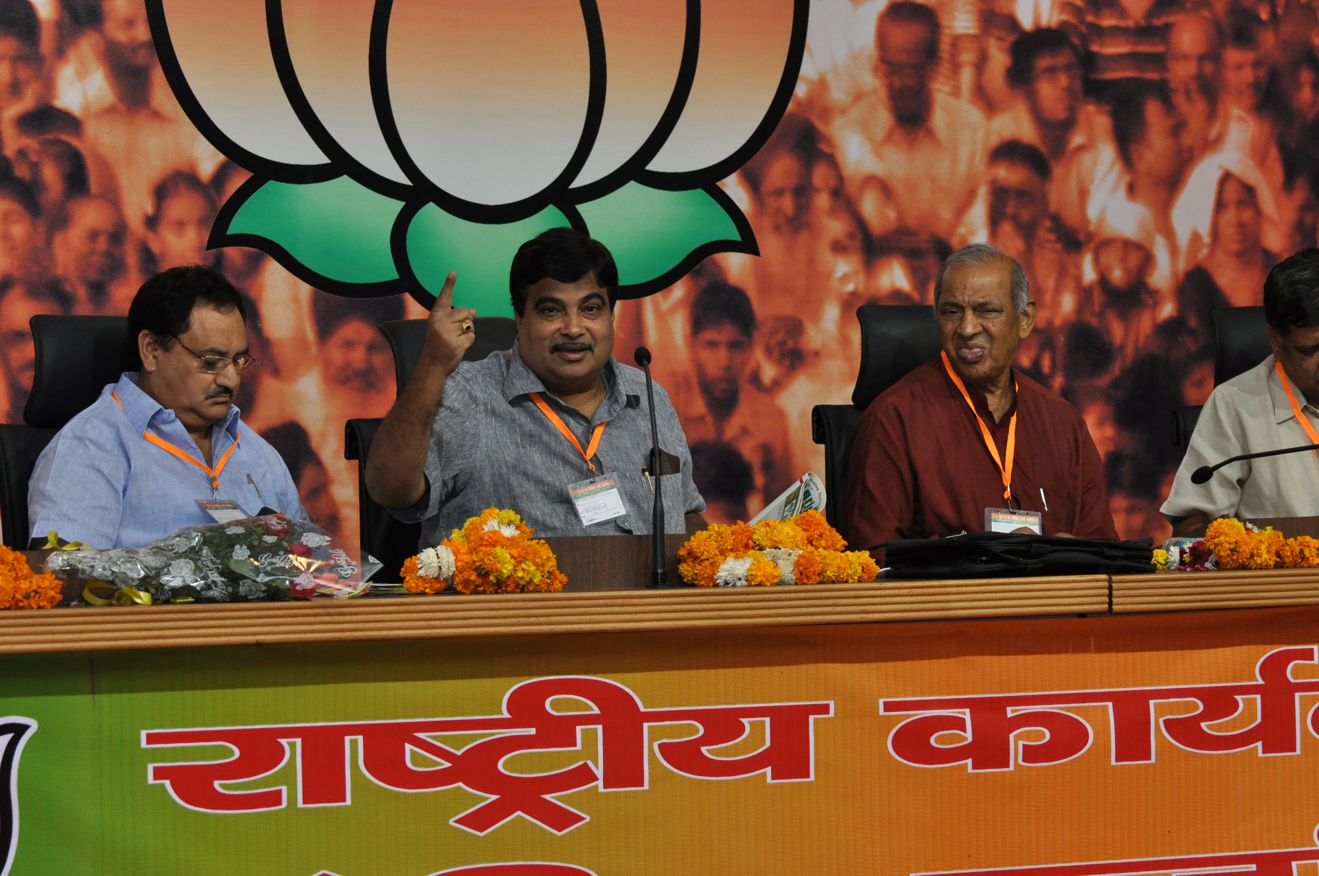 BJP National President Shri Nitin Gadkari inaugurating National Executive Meeting of Bio Energy Cell at 11 Ashok Road on October 21, 2011