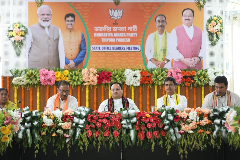 Bjp National President Shri Jp Nadda Addressing Tripura Bjp State Office Bearers Meeting At 5364