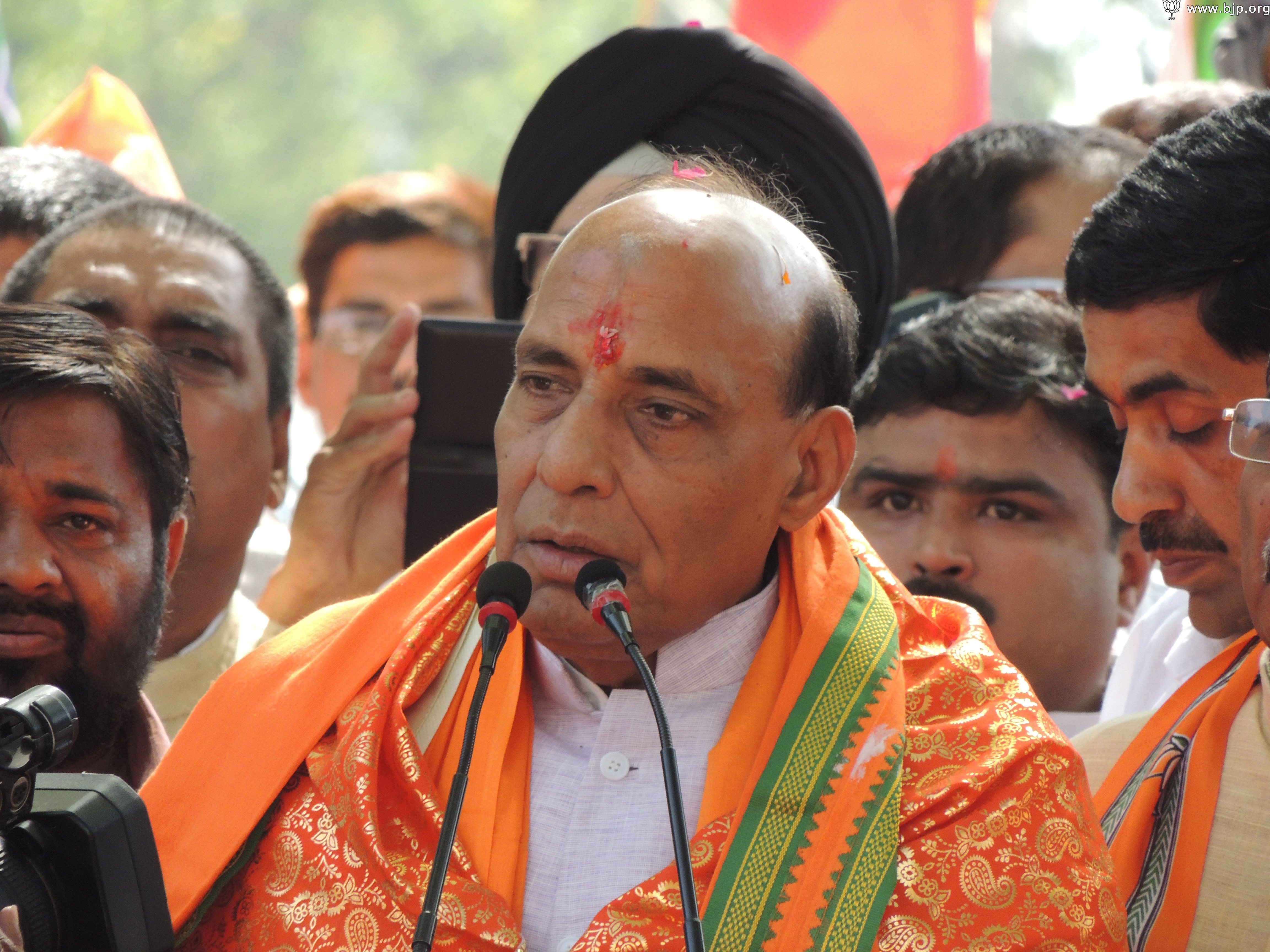 BJP President Shri Rajnath Singh filing his nomination papers for Lok Sabha Election 2014 and other leader at Lucknow on April 5, 2014