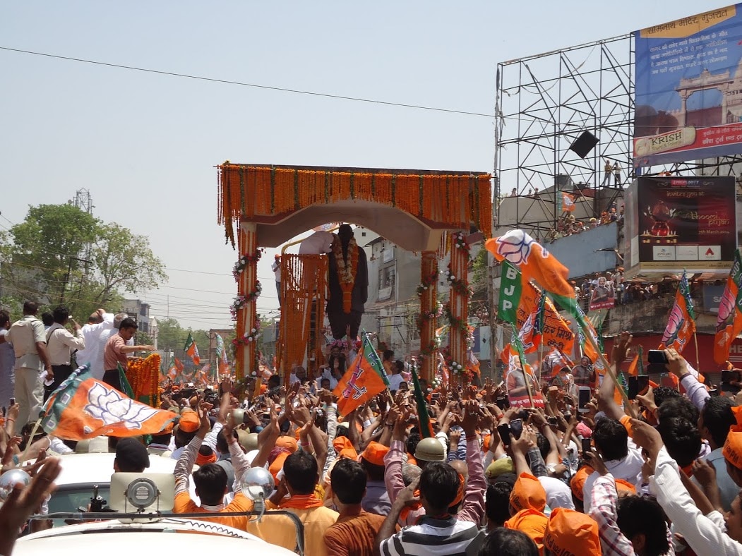 BJP Prime Ministerial candidate Shri Narendra Modi  filing his nomination papers for Lok Sabha Election 2014 and other leaders at Varanasi on April 24, 2014