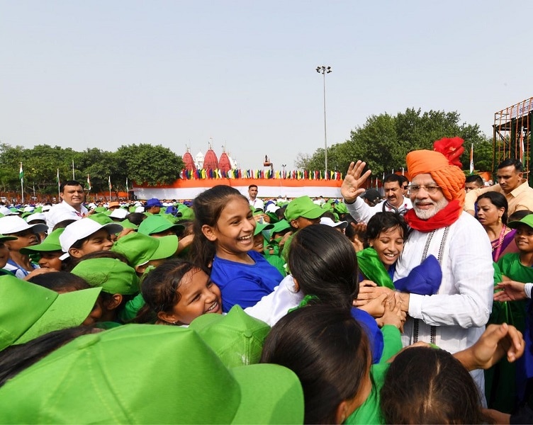 Glimpse of PM Narendra Modi addressing 72nd Independence Day